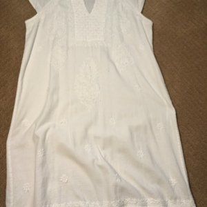 Roller Rabbit Faith Embroidered Cotton Shift Dress